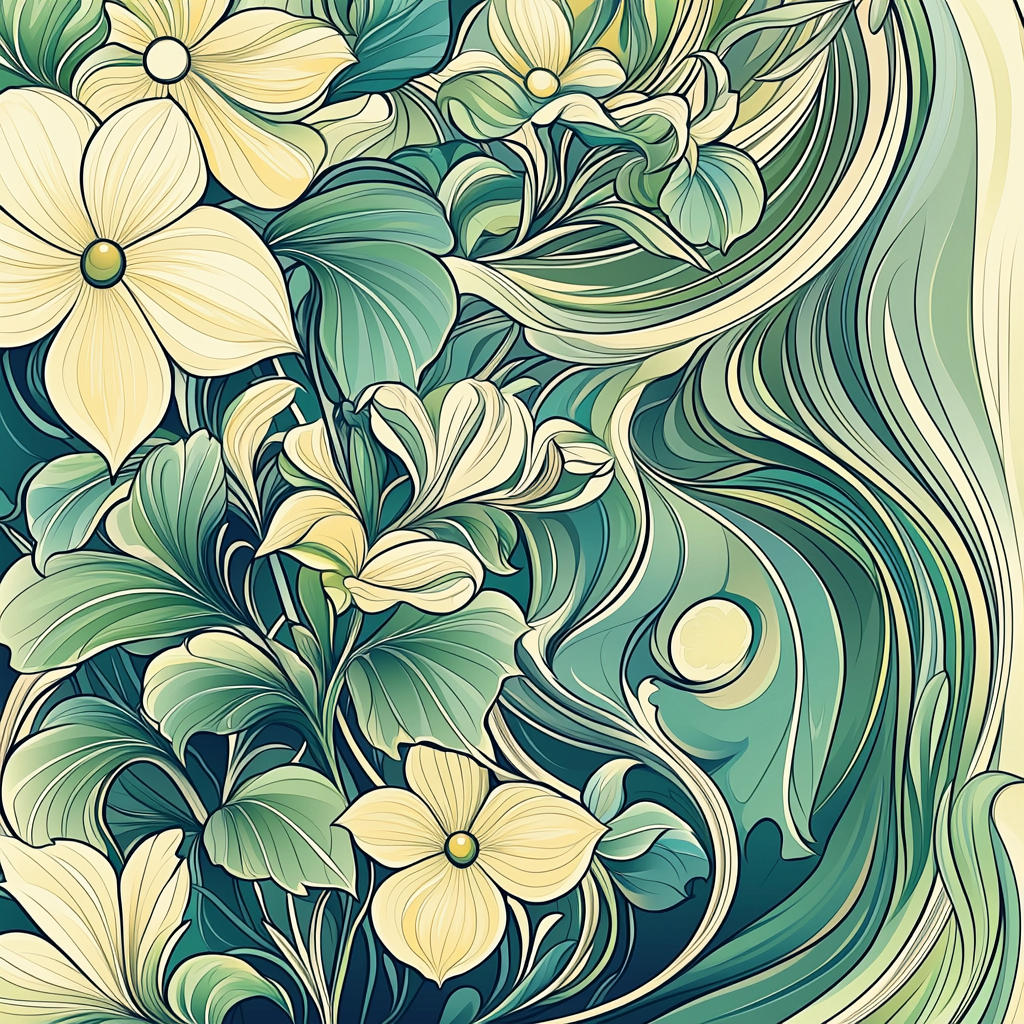 Alphonse Mucha Inspired Whisper Of Verdant Harmony DIY Paint By Numbers