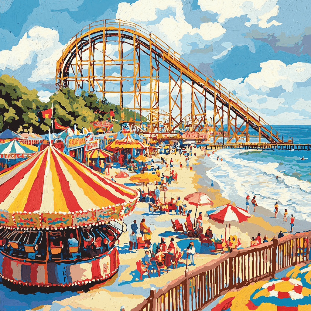 Santa Cruz Boardwalk Paint By Number