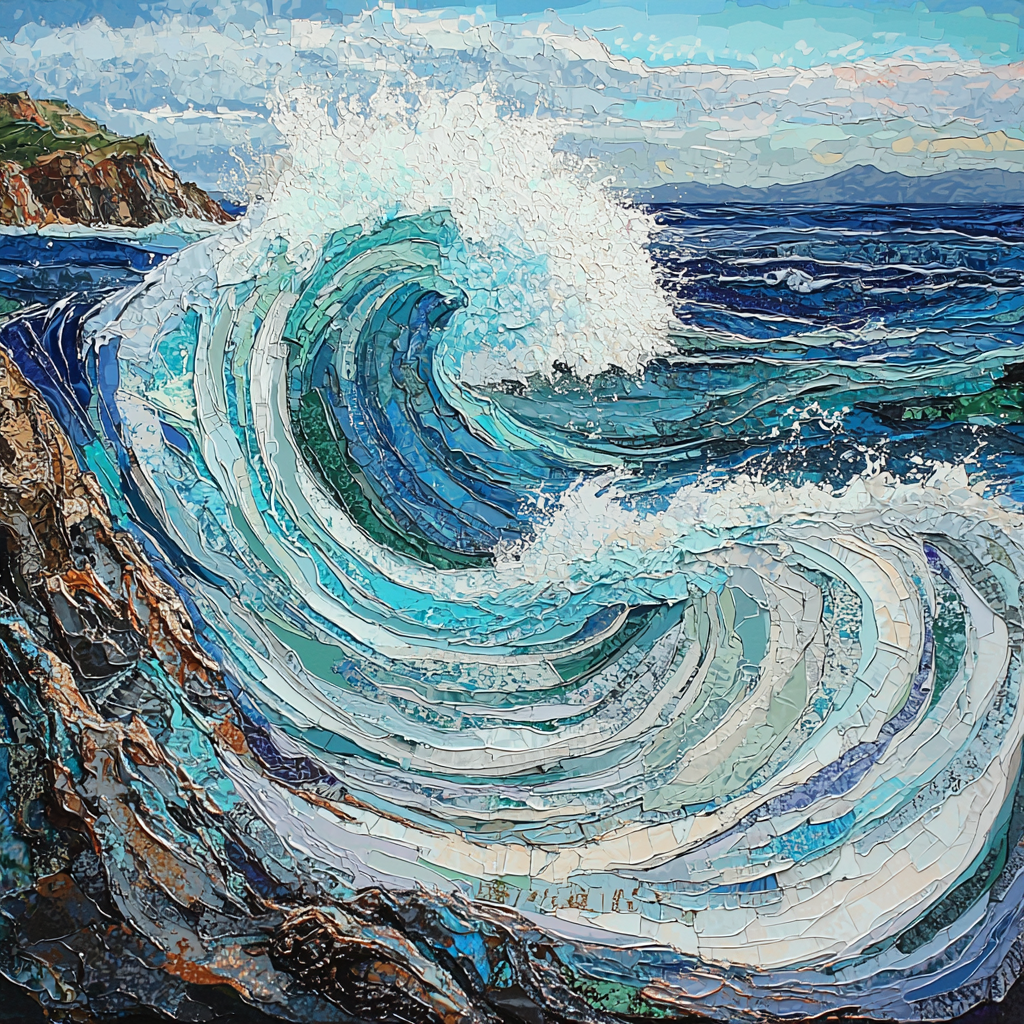 Michelangelo Inspired Elemental Waves Paint By Numbers