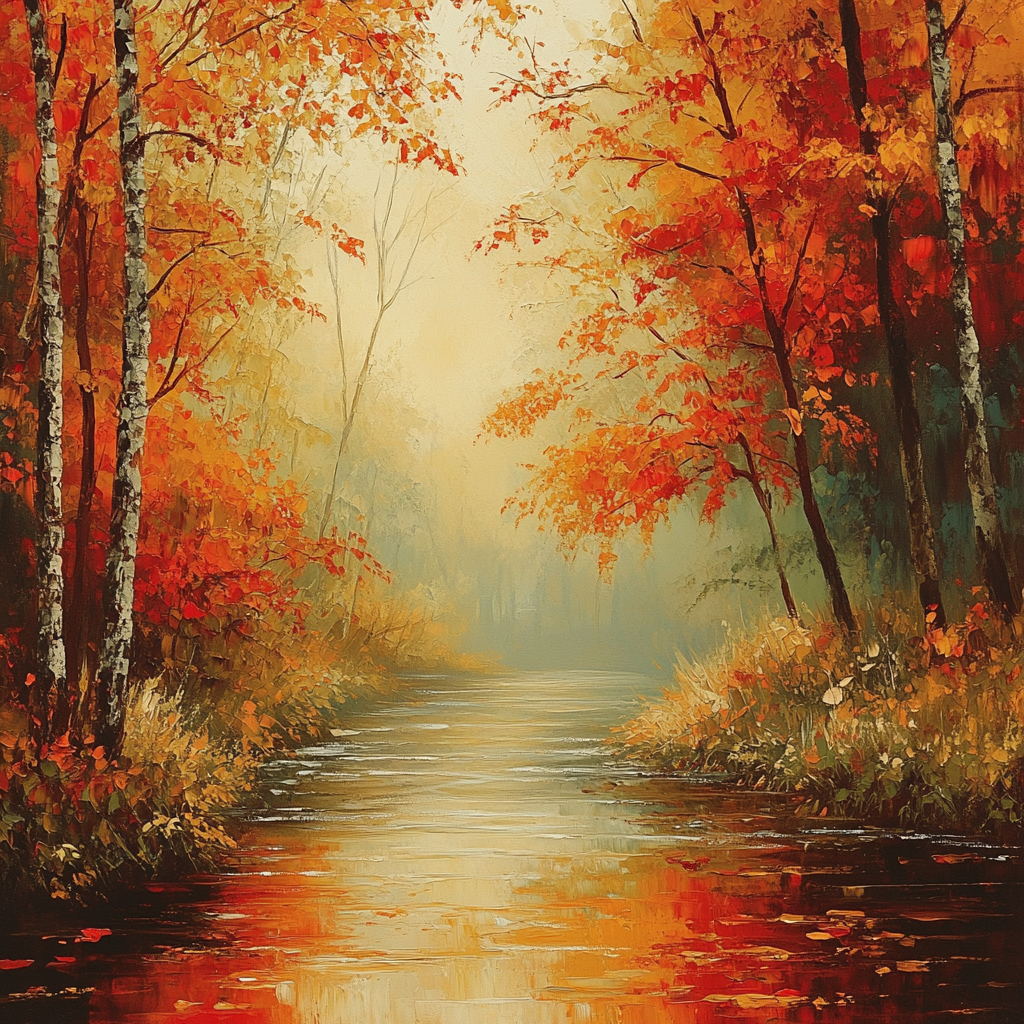 J.M.W Turner Inspired Autumn River Numbered painting kits