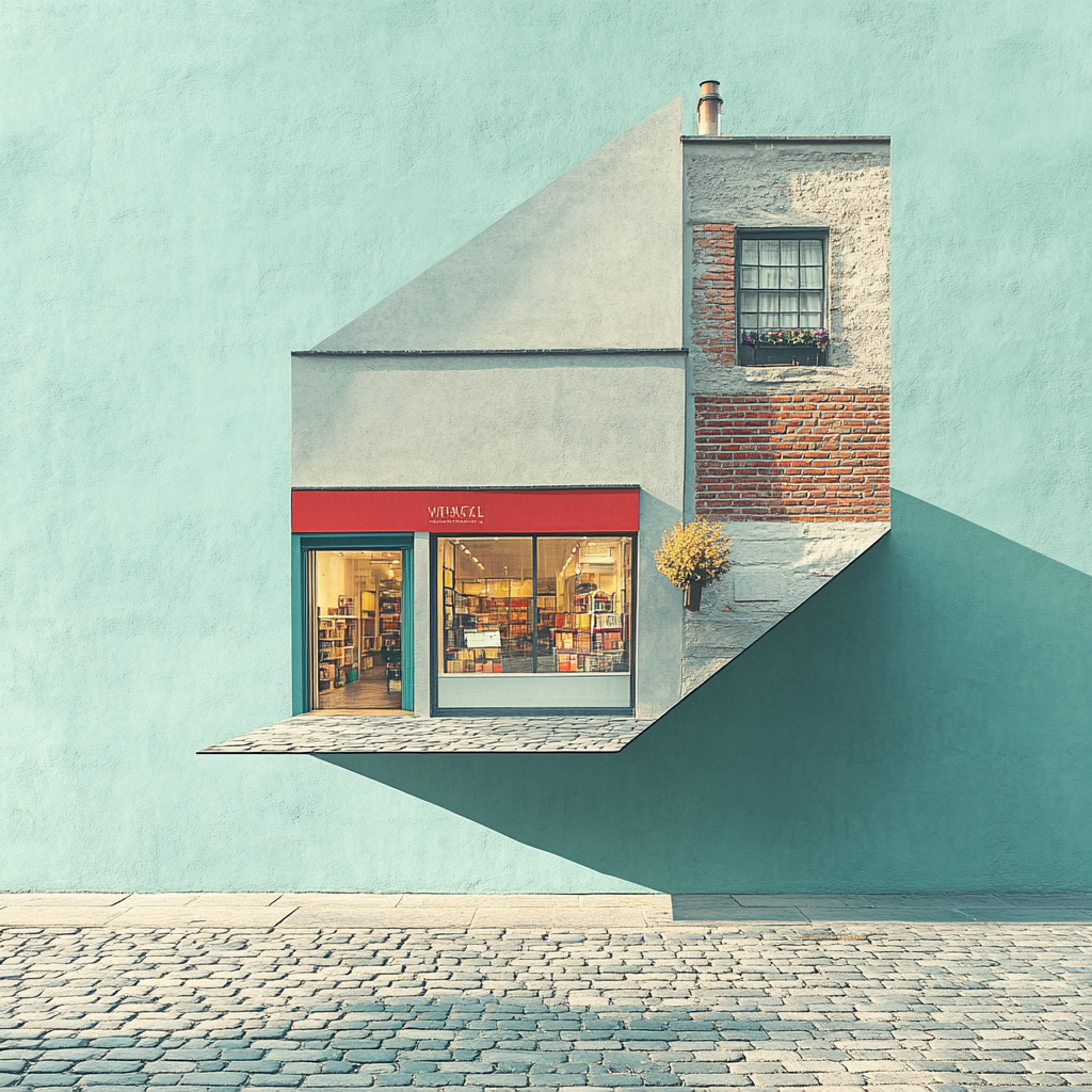 Rene Magritte Inspired Floating Shopfront Paint by numbers kits