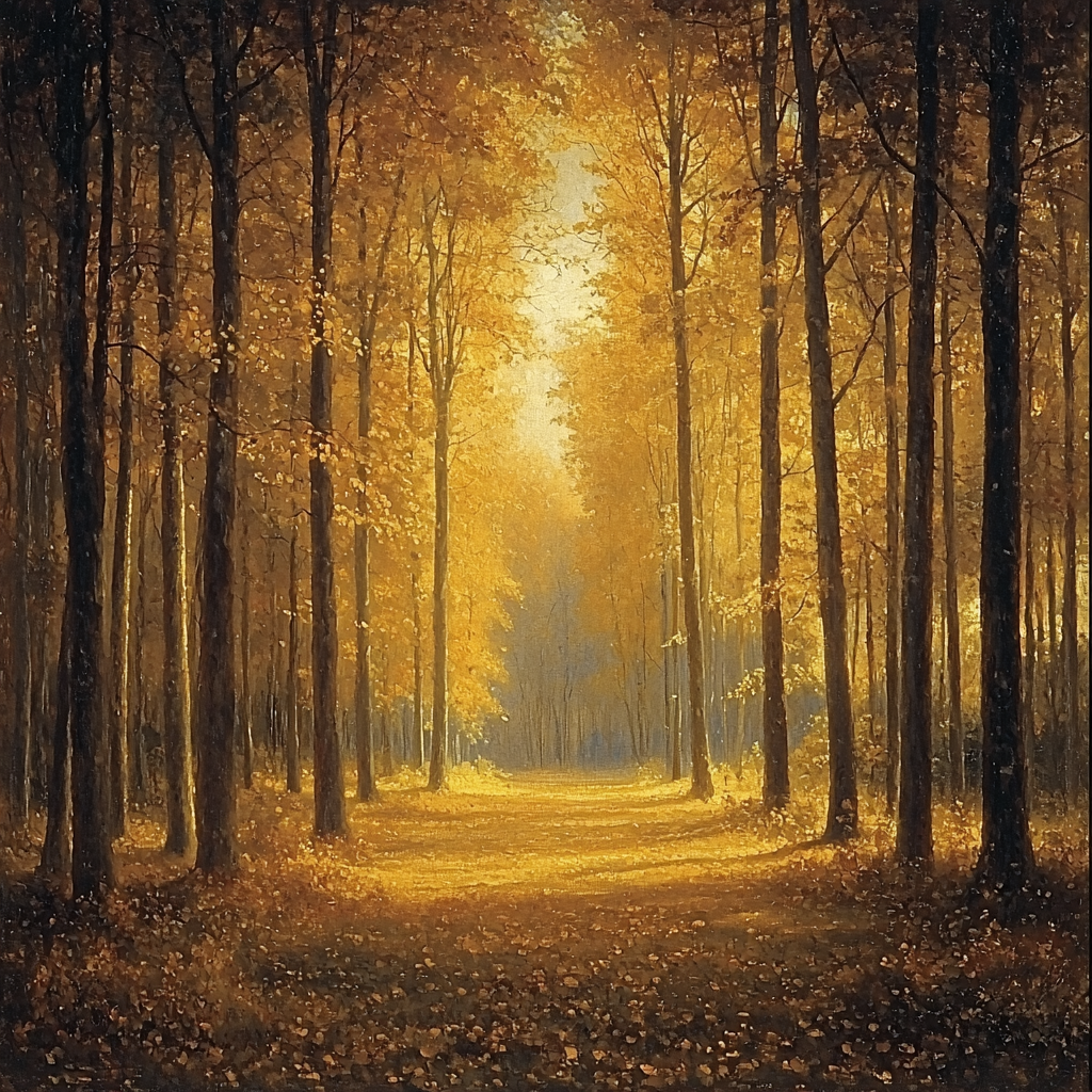 Jean-Baptiste-Camille Corot Inspired Enchanted Autumn Painting Number Kit