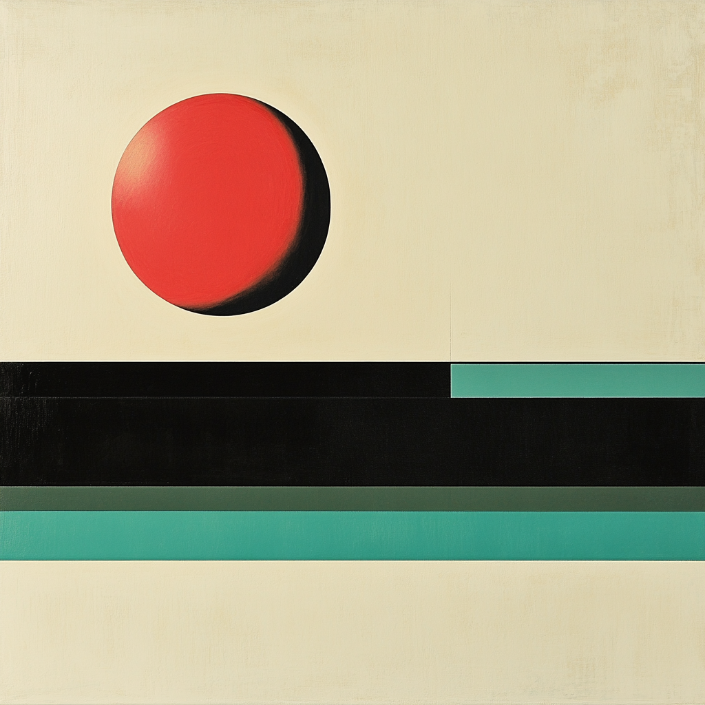 Kazimir Malevich Inspired Suprematist Horizon Number painting