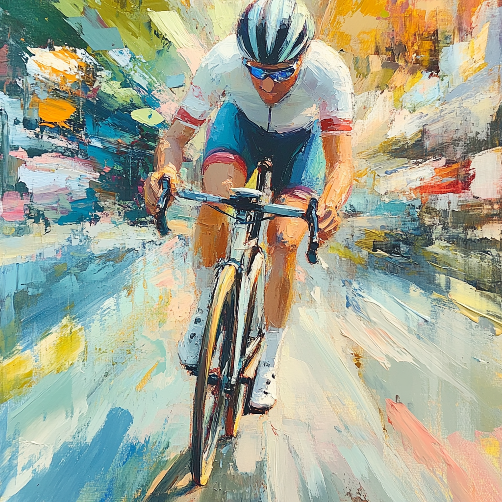 Edgar Degas Inspired Cyclist Study paint by numbers