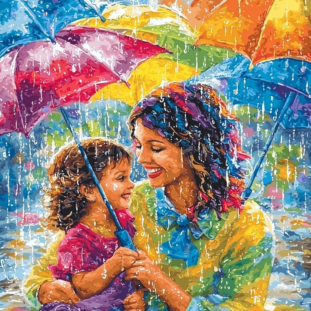 Kisses In The Rain Paint By Number
