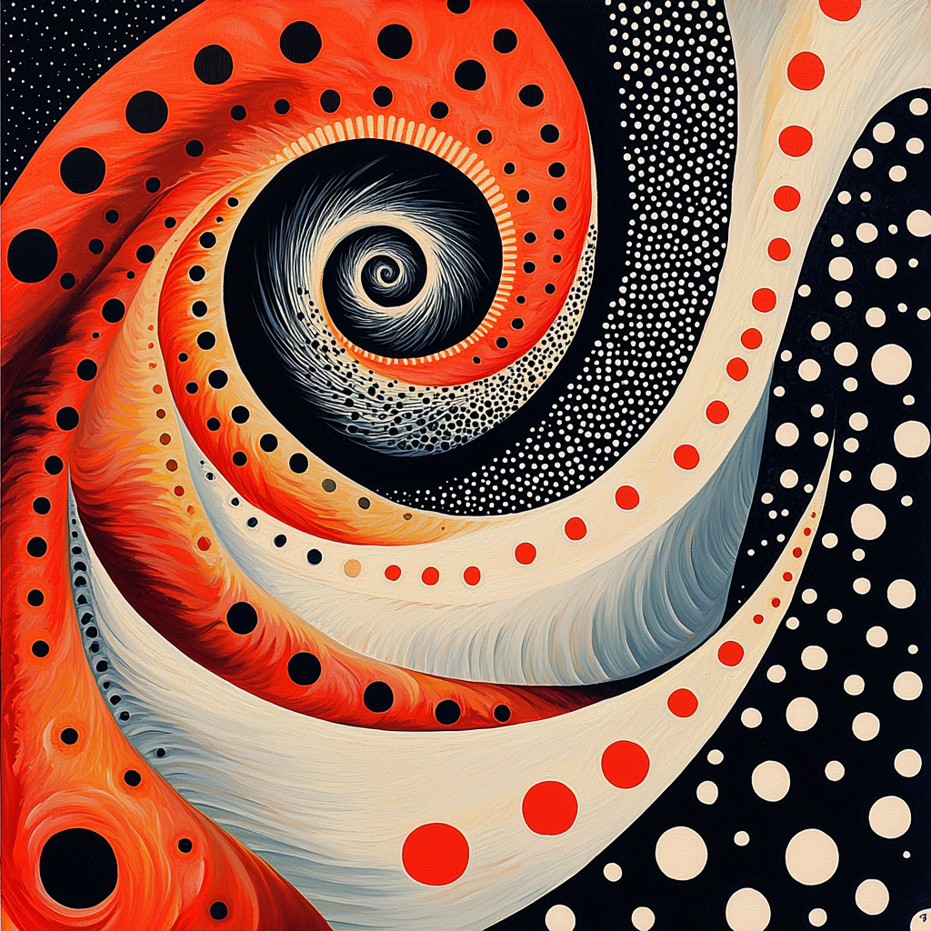 Yayoi Kusama Inspired Enchanted Spiral Paint By Number