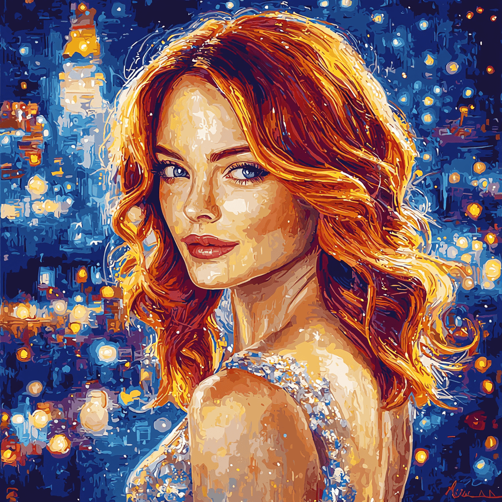 Emma Stone: The Effervescent Dreamer Of La La Land Paint By Color