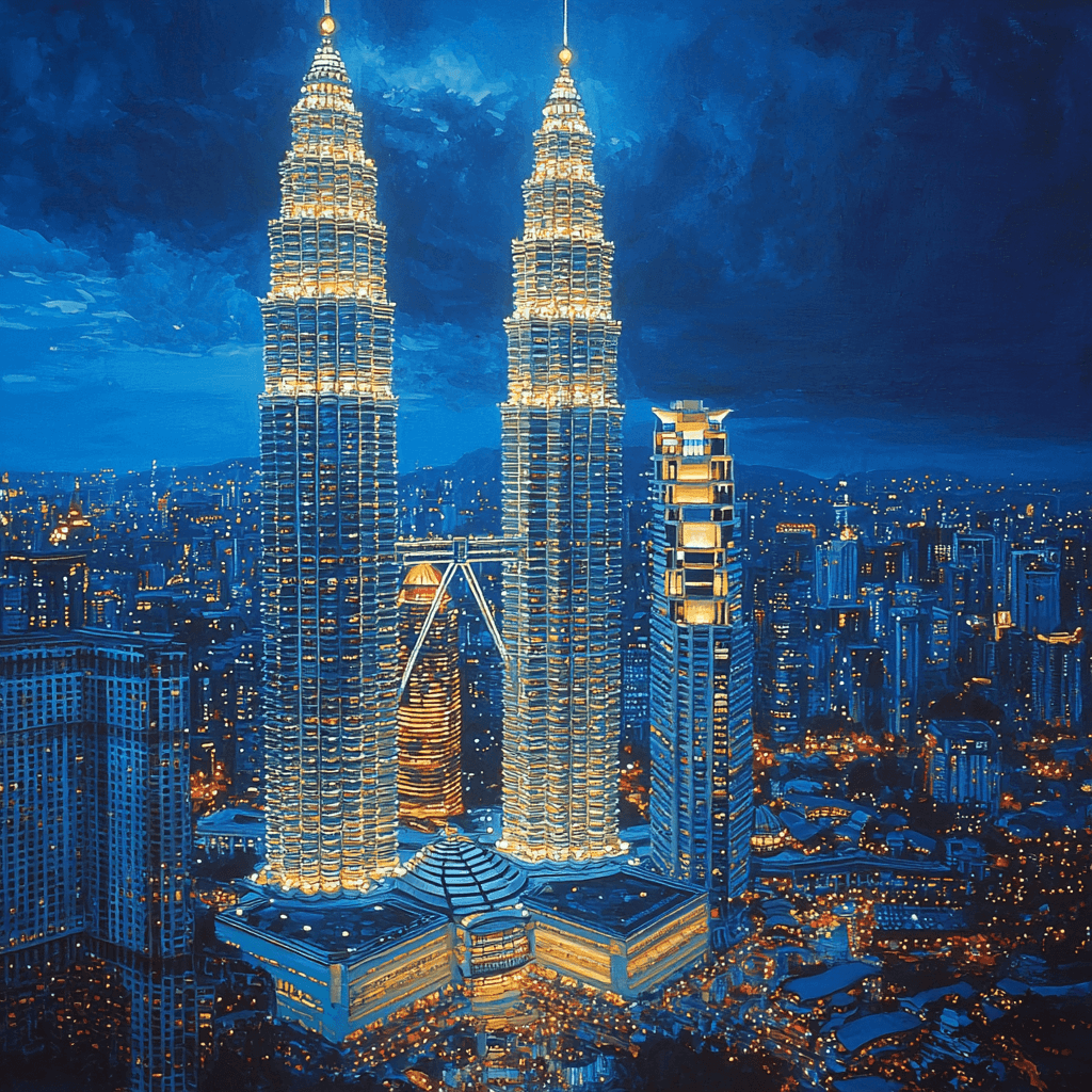 Petronas Twin Towers Paint By Numbers