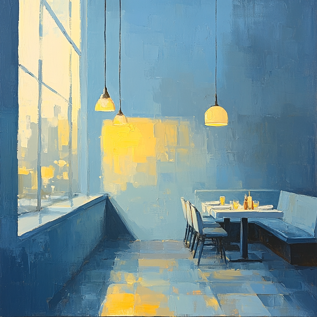 Edward Hopper Inspired Lonely Cafe At Dawn paint by numbers