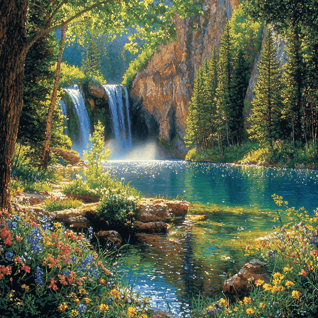 Hanging Lake DIY Paint By Numbers