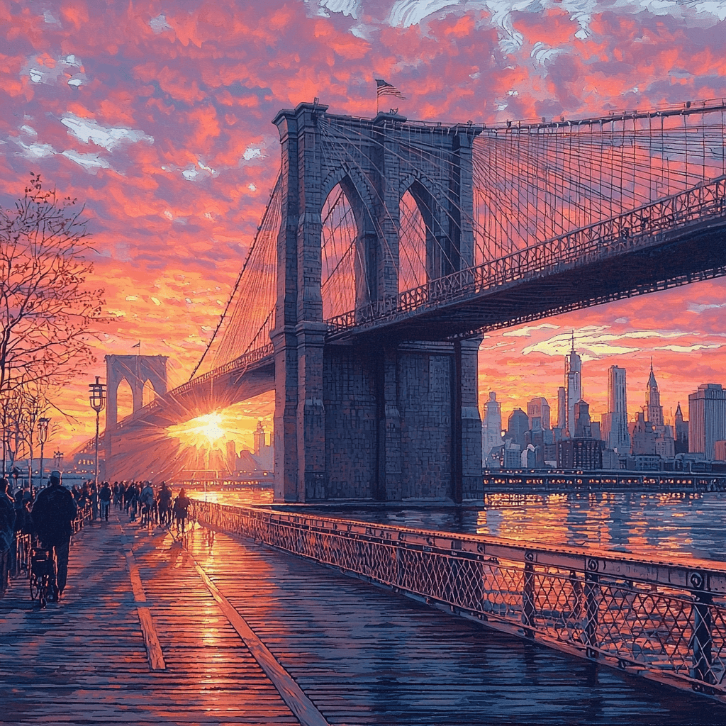 Brooklyn Bridge - New York, USA DIY Paint By Numbers