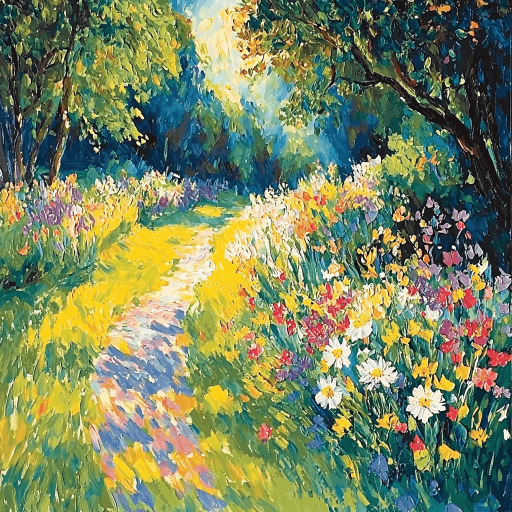Berthe Morisot Inspired Sunlit Meadow Delight Numbered Painting Kits