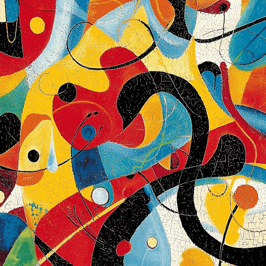 Joan Miró Inspired Dance Of Colors Painting Number Kit