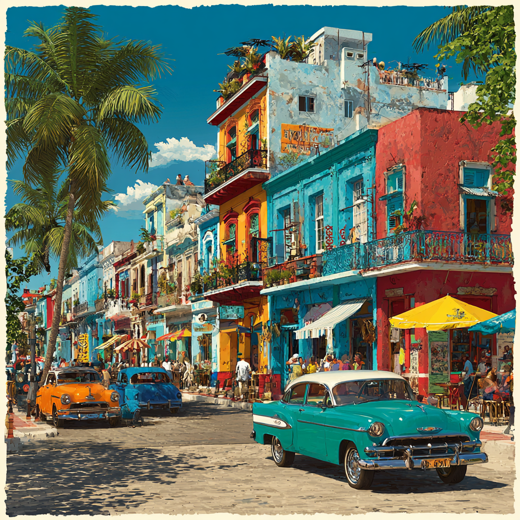 Little Havana Calle Ocho Miami United States paint by color
