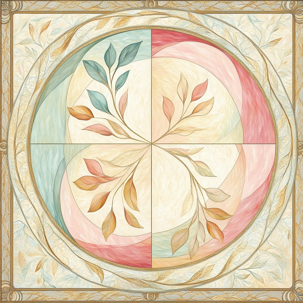 Alphonse Mucha Inspired Seasons Mandala Numbered painting kits