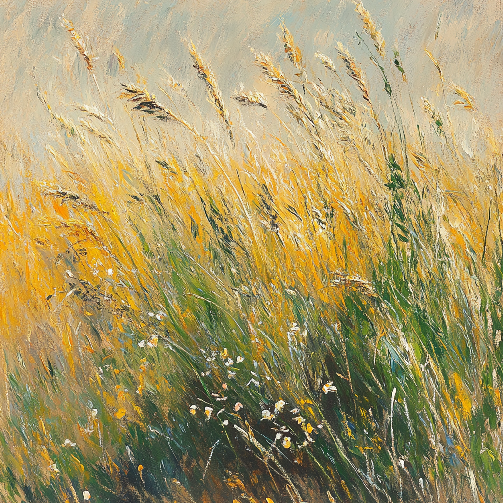 Edgar Degas Inspired Swaying Wild Grasses painting number kit