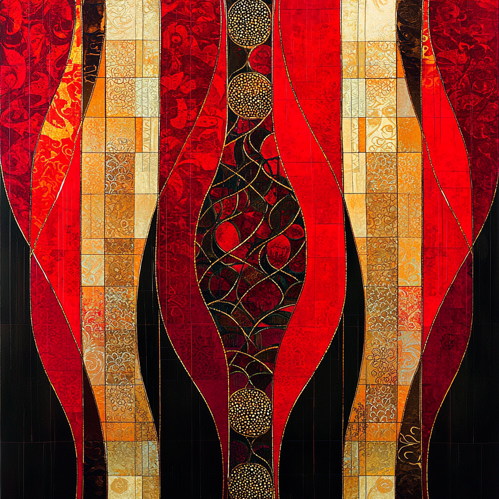 Gustav Klimt Inspired Luminous Connection Painting By Numbers Kit