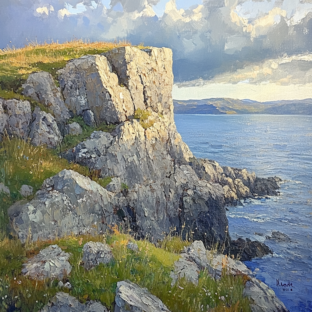 Gustave Courbet Inspired Storm Ridge paint by number
