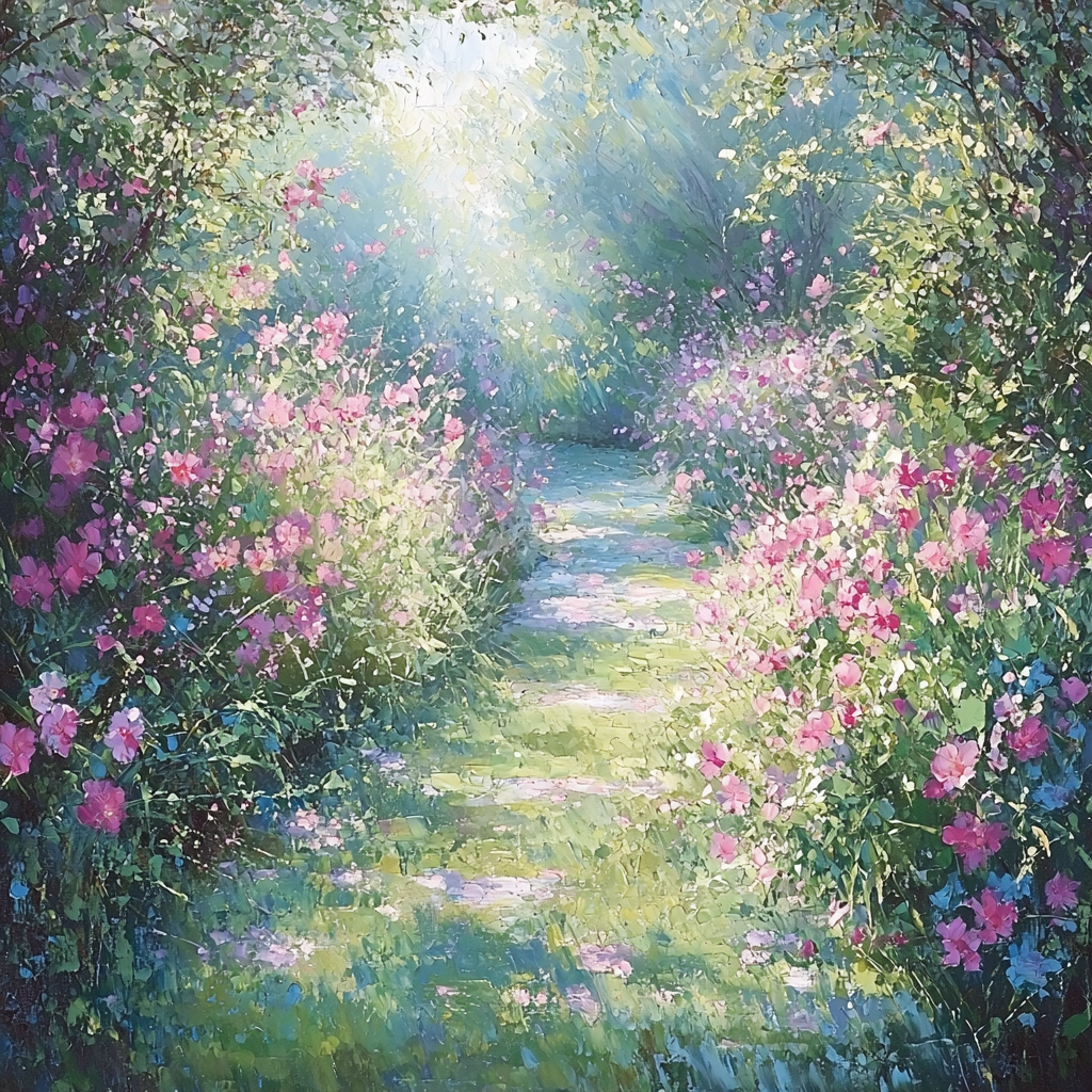 Claude Monet Inspired Victorian Garden Dreamscape Numbered Painting Kits