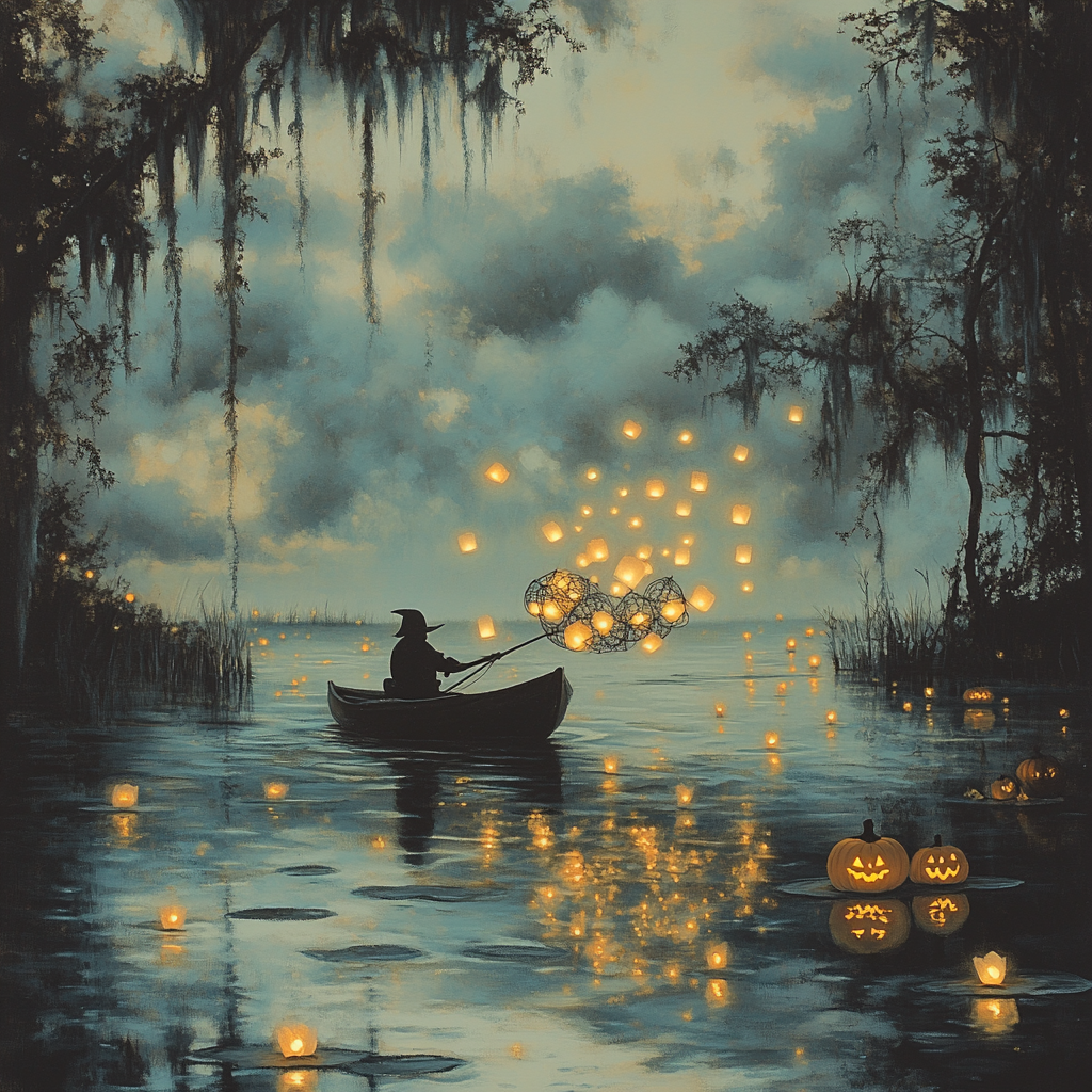 Lantern Fisher Of The Haunted Marsh Numbered painting kits