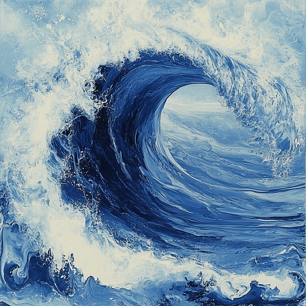 Michelangelo Inspired Windswept Ocean Numbered painting kits