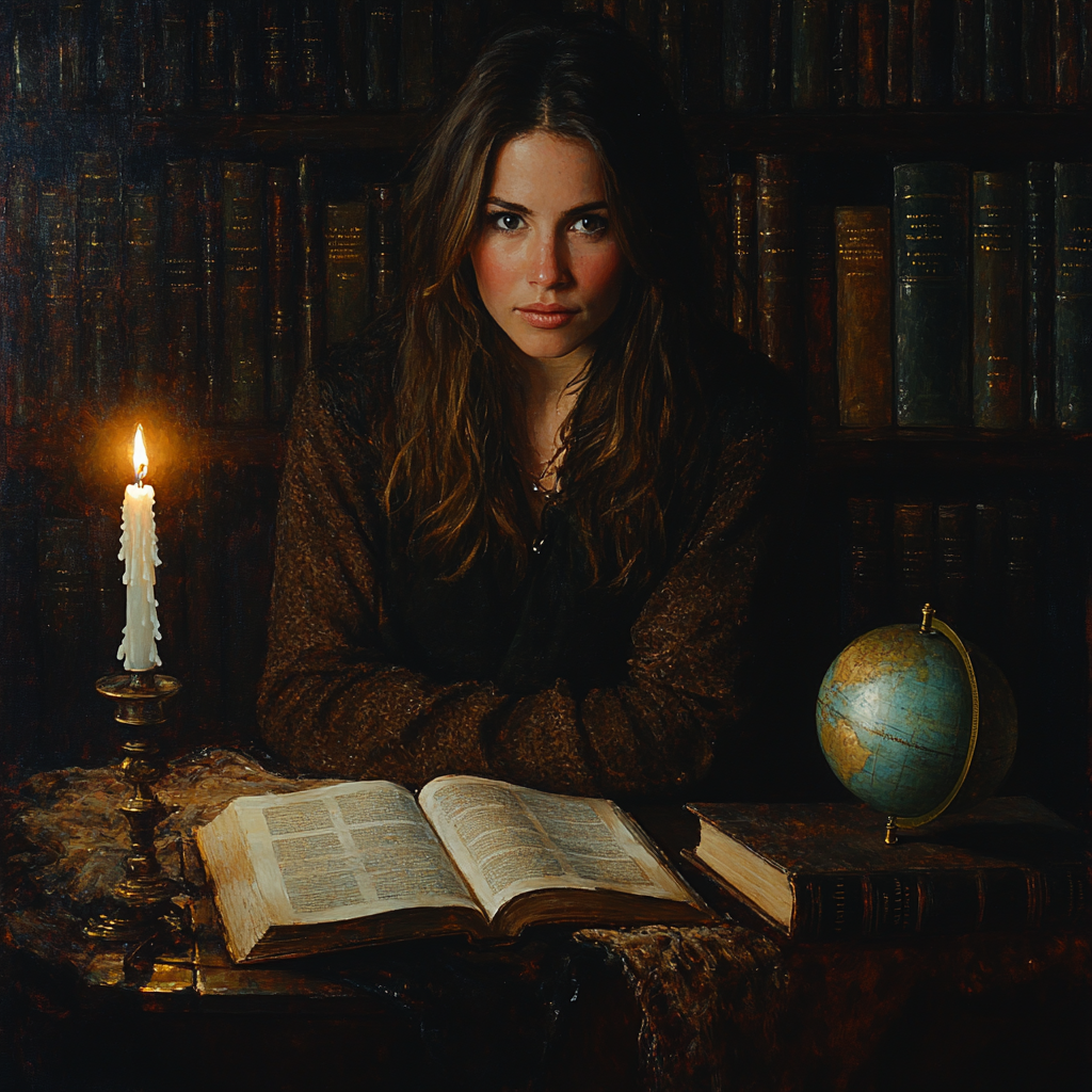 Rembrandt Inspired Candlelit Librarian Painting by numbers kit