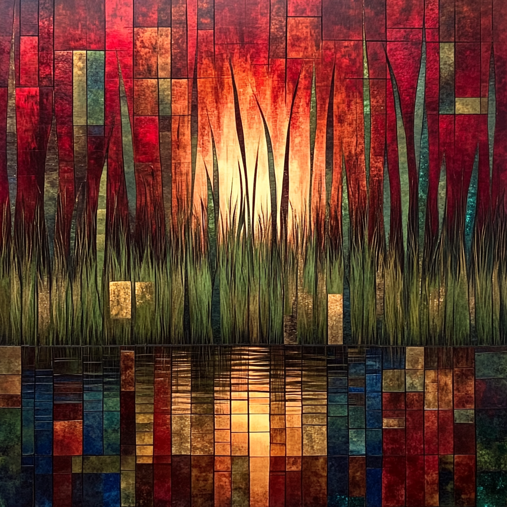 Jean-Paul Riopelle Inspired Ember Tesselated Marsh paint by numbers