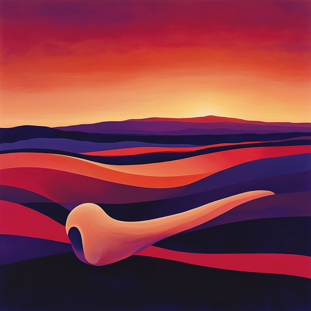 Georgia O’Keeffe Inspired Enigmatic Desert Bone Silhouette Numbered painting kits