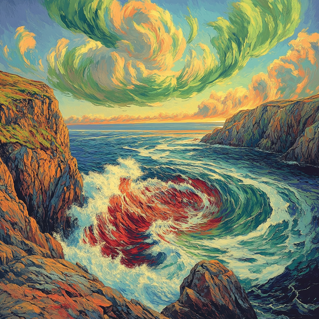 Edvard Munch Inspired Whispering Waves Of The Fjords DIY paint by numbers