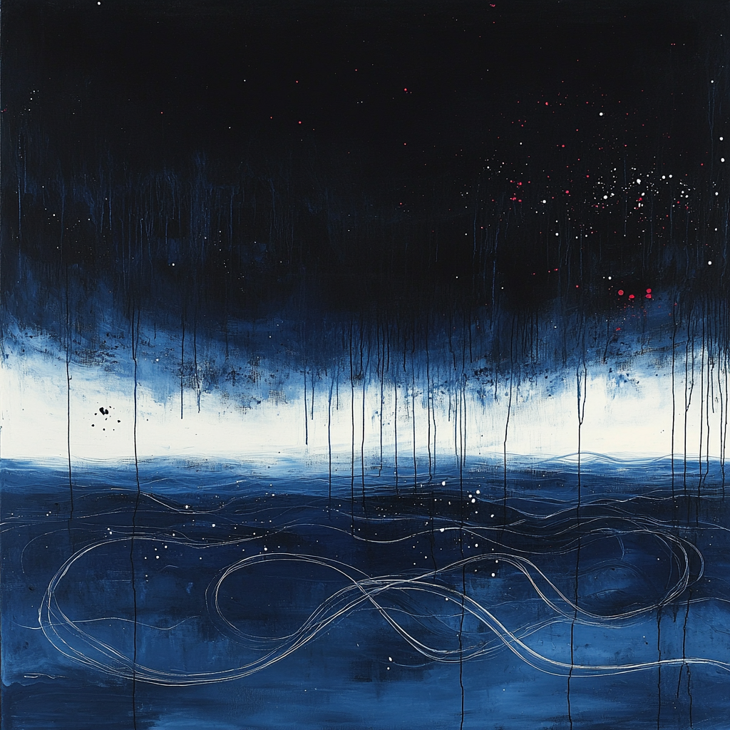 Jackson Pollock Inspired Cosmic Storm Of Drips DIY paint by numbers