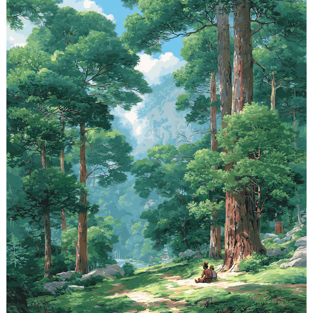 Forest Whispers Of A Mother's Heart Number Painting