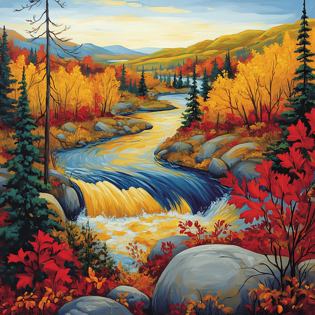 A.Y. Jackson Inspired Algoma River Chorus Painting by numbers kit