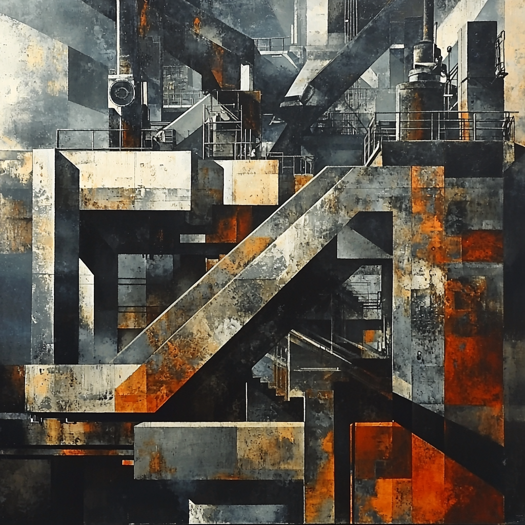 Umberto Boccioni Inspired Dynamic Industrial Revolution Painting By Numbers Kit