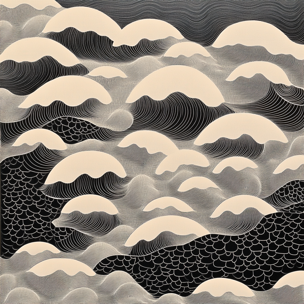 M.C. Escher Inspired Fractal Archipelago Paint by numbers kits