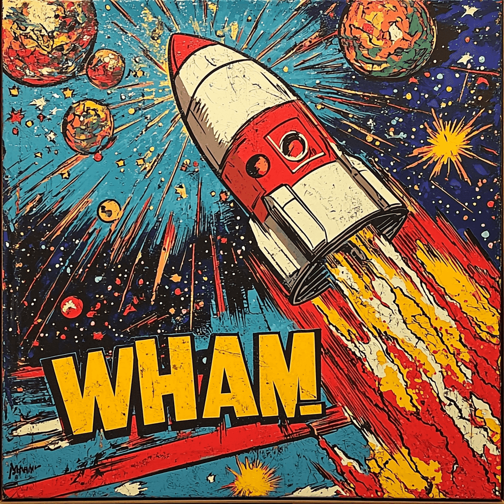Roy Lichtenstein Inspired Lichtenstein's Cosmic Pop Explosion Paint By Numbers