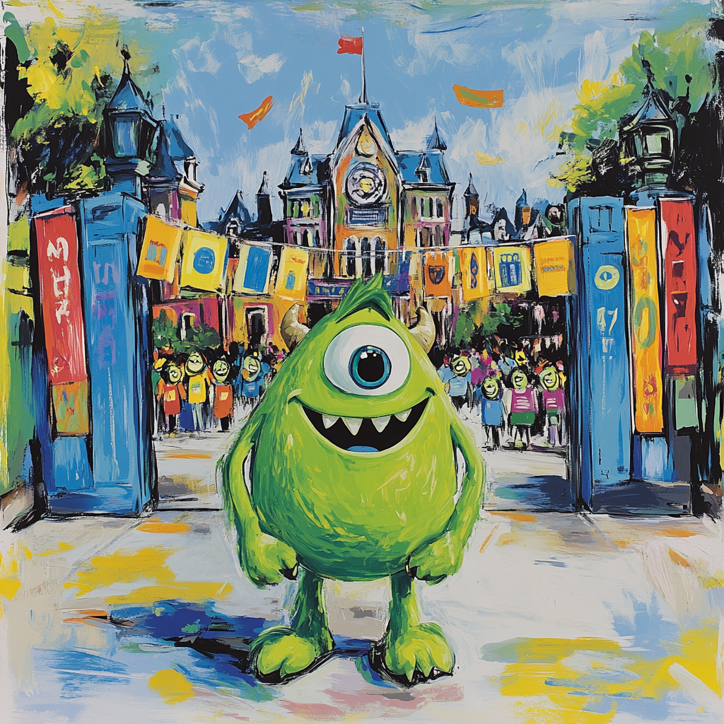 Mike Wazowskis Monster University Surprise Paint by numbers art