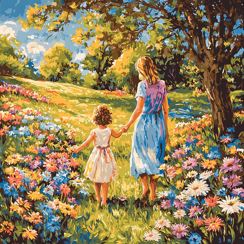 A Mother’s Love In Nature Number Painting