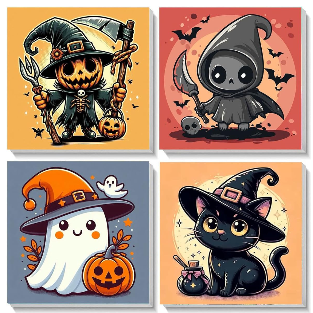 4 Pack Halloween Paint by Numbers Kit