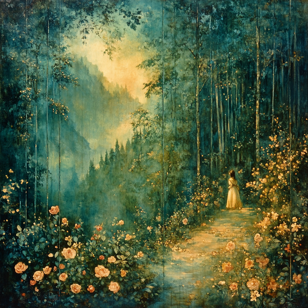 Millais Inspired Woodland Fairy Tale paint by color