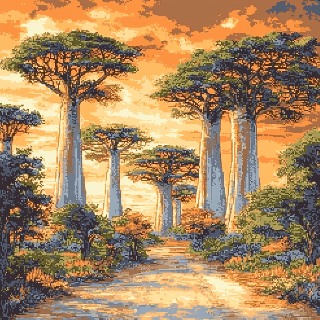 Avenue Of The Baobabs - Morondava Paint By Number