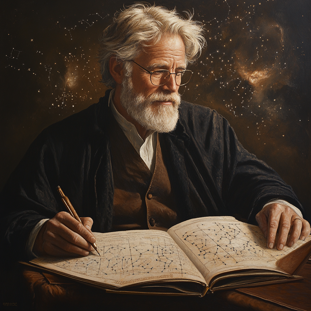 Leonardo Da Vinci Inspired Astronomer Study Painting by numbers kit