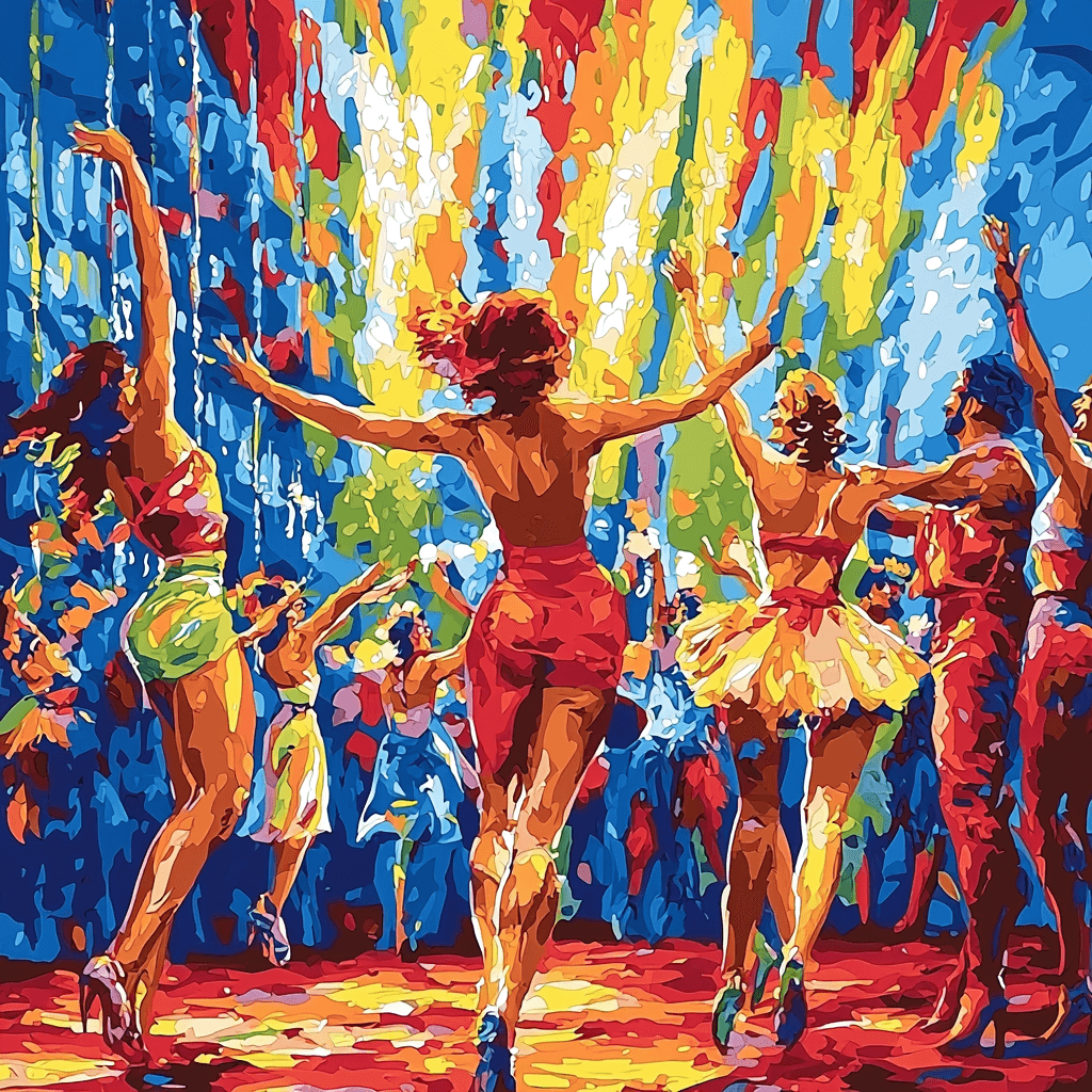 Henri De Toulouse-Lautrec Inspired Joyful Circus Performers DIY Paint By Numbers