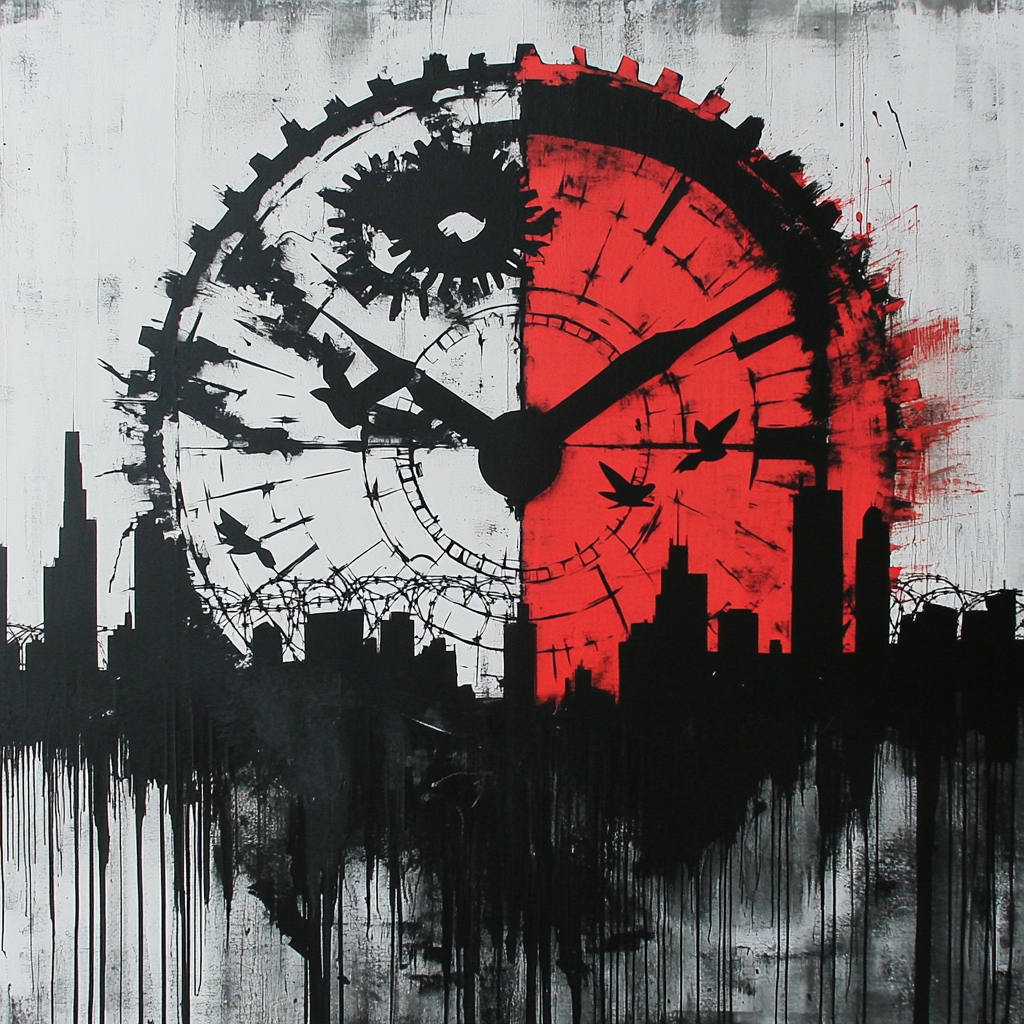Banksy Inspired Peace Clockwork paint by number