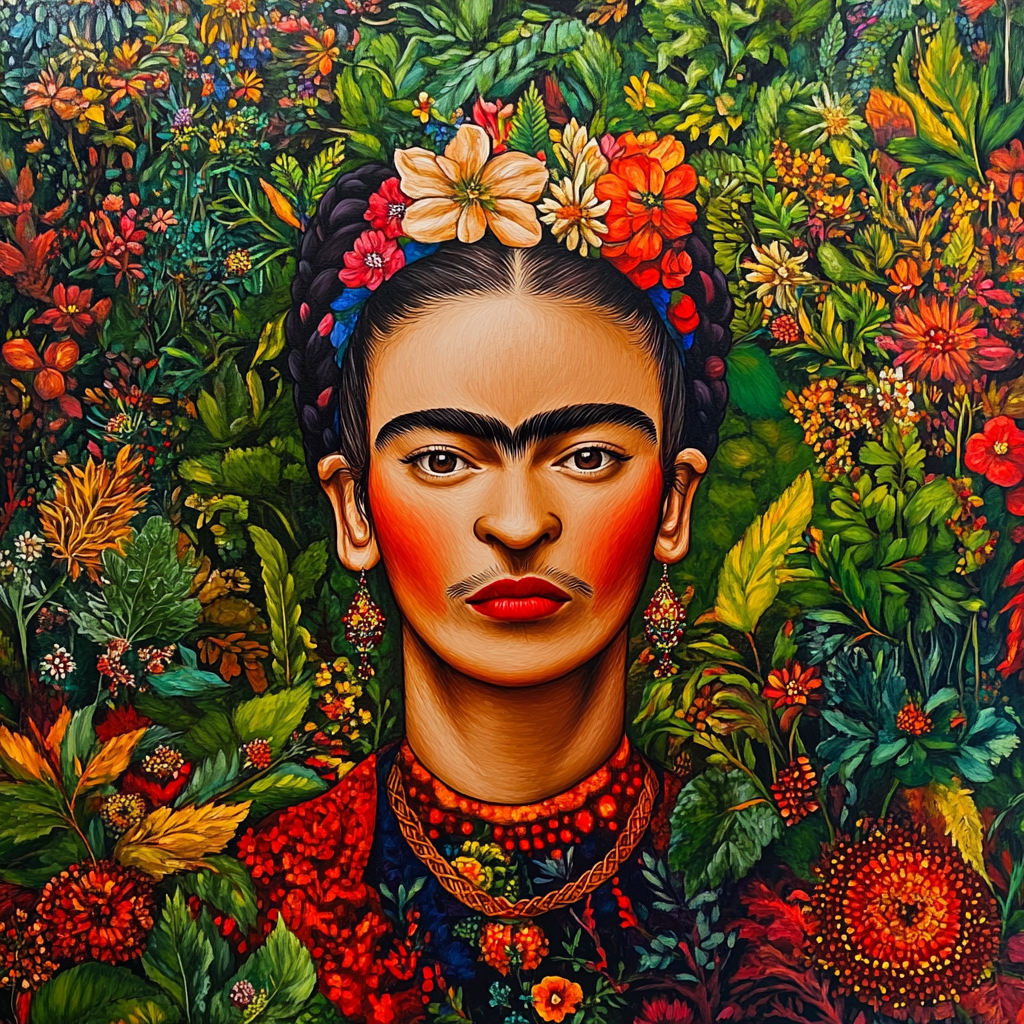 Frida Kahlo Inspired Heartfelt Reverie Numbered painting kits