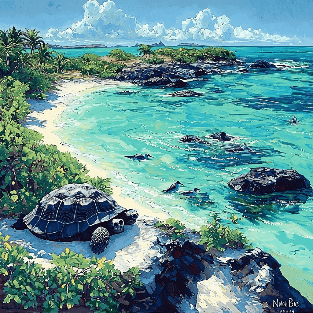 Galápagos Islands Wildlife - Ecuador Painting By Numbers Kit