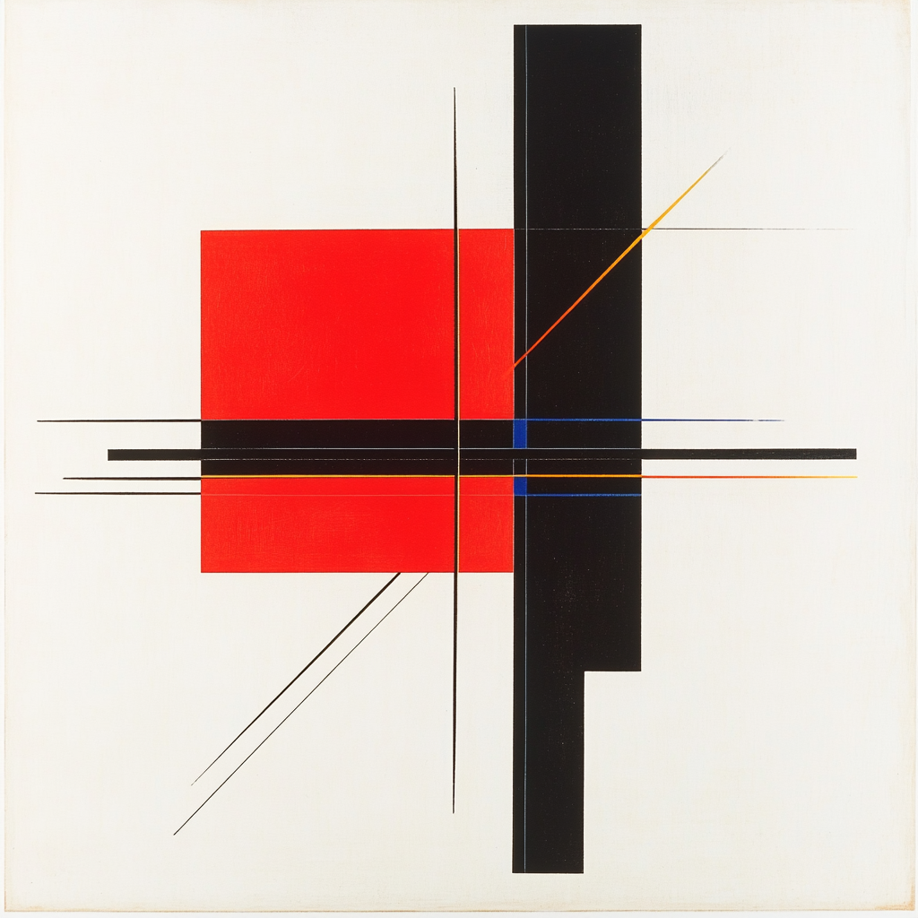 Kazimir Malevich Inspired Cosmic Axis Numbered painting kits