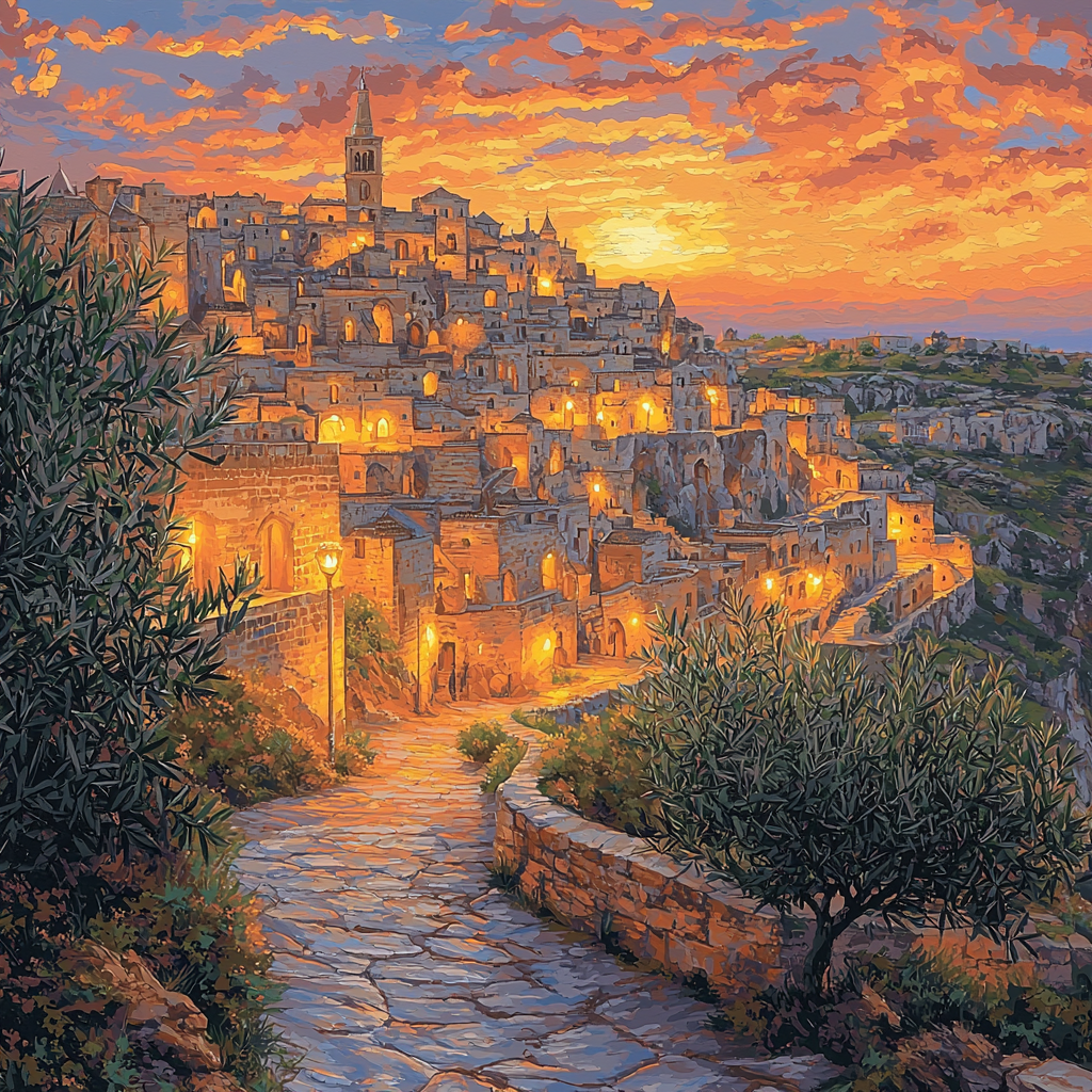 The Sassi Of Matera DIY Paint By Numbers