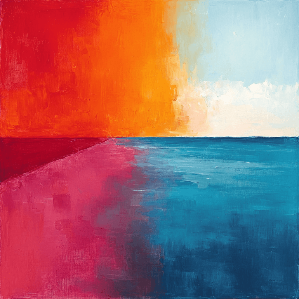 Mark Rothko Inspired Chromatic Horizon Number Painting