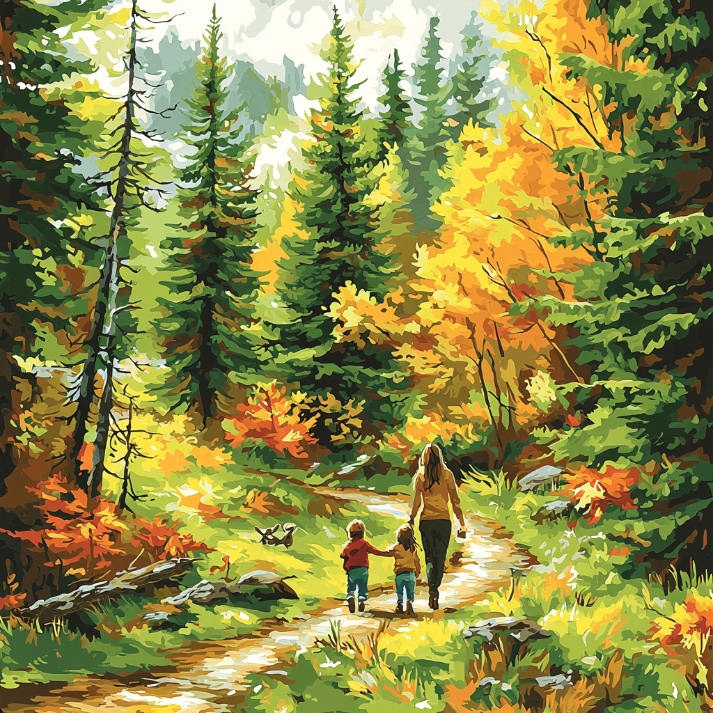 Mommy And Me On A Adventure Paint By Number