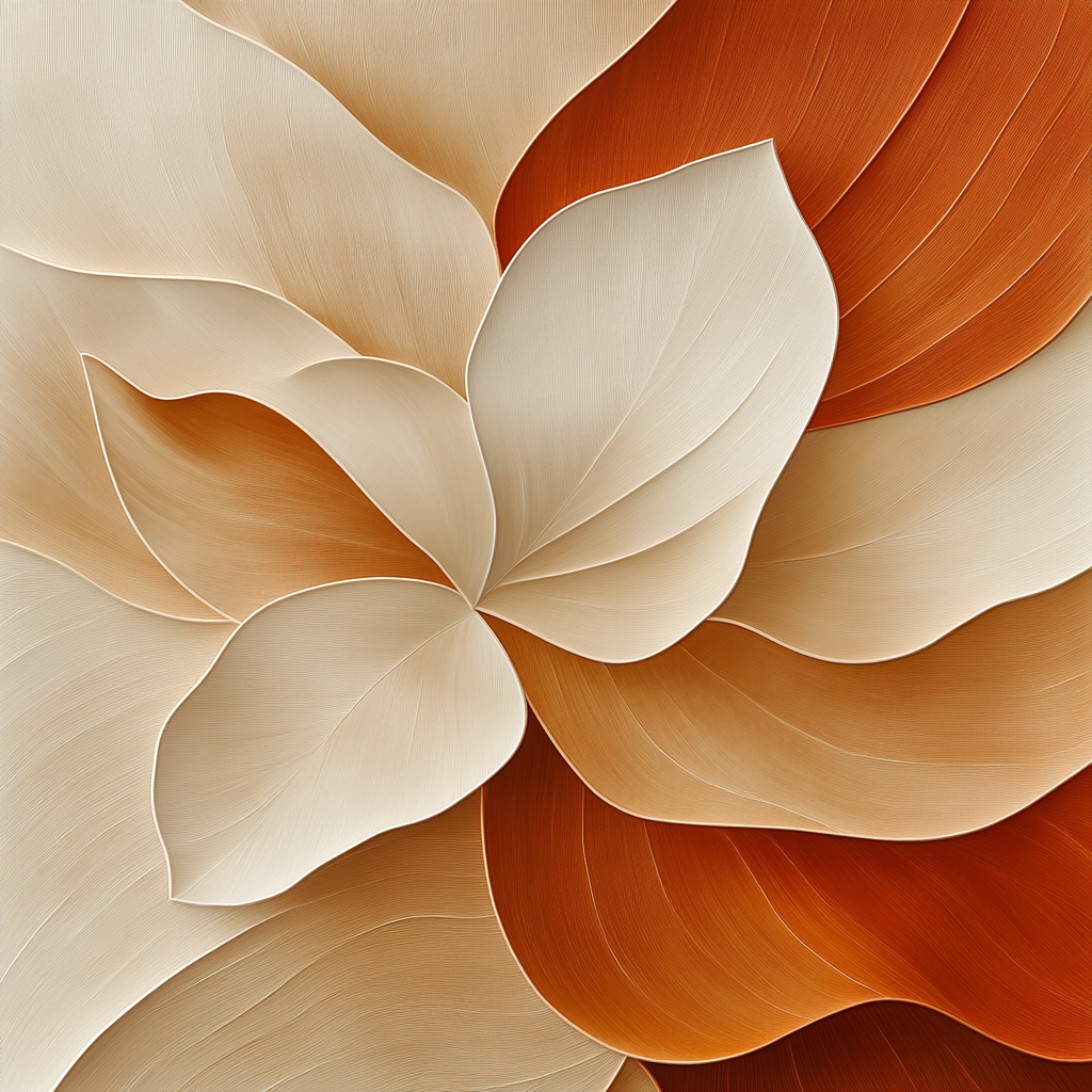 Georgia O’Keeffe Inspired Desert Sandstone Petal Abstraction DIY paint by numbers